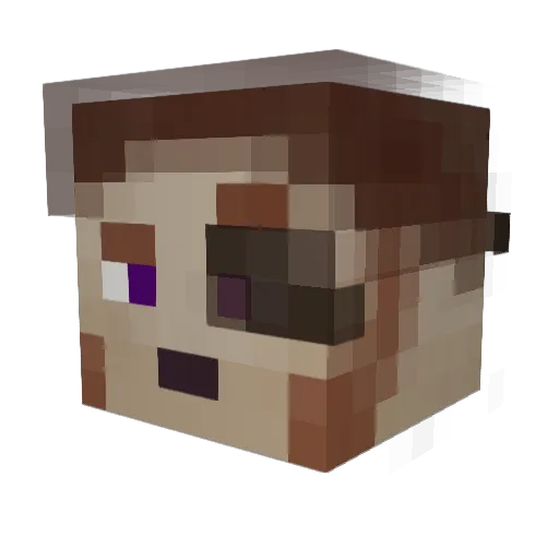 LuckyGrunt254 Minecraft avatar head, 3D render
