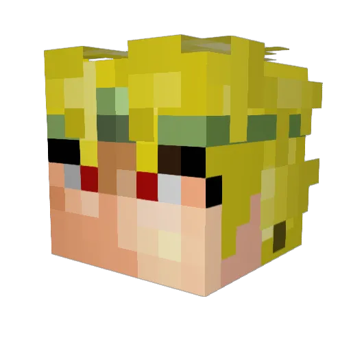 LuckyISeeGhosts Minecraft avatar head, 3D render