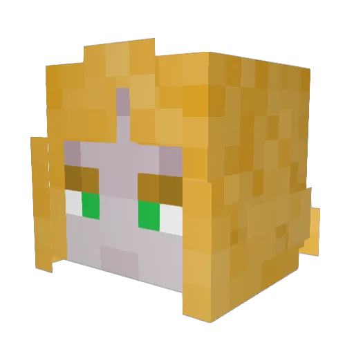 LuckyJackie Minecraft avatar head, 3D render