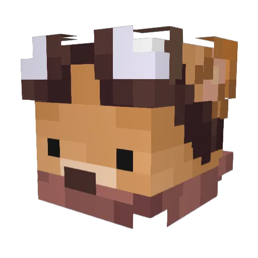 LuckyJo Minecraft avatar head, 3D render