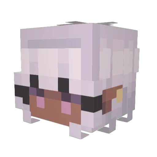 LuckyJs25 Minecraft avatar head, 3D render