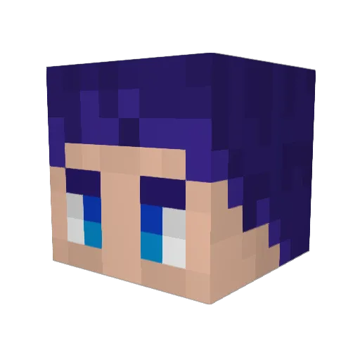 LuckyKaikai Minecraft avatar head, 3D render