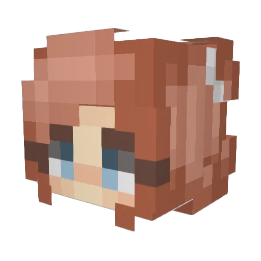 LuckyKaitlyn Minecraft avatar head, 3D render