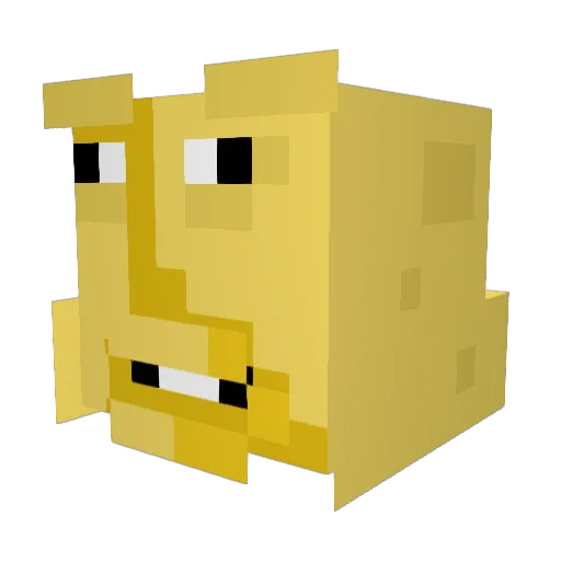 LuckyLiama Minecraft avatar head, 3D render
