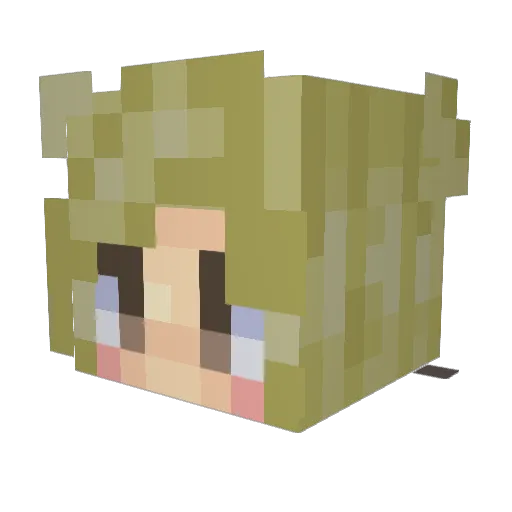 LuckyLibrarian Minecraft avatar head, 3D render