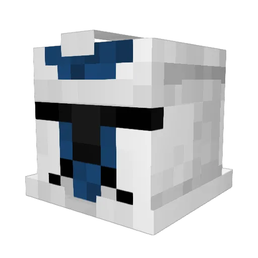 LuckyLing Minecraft avatar head, 3D render