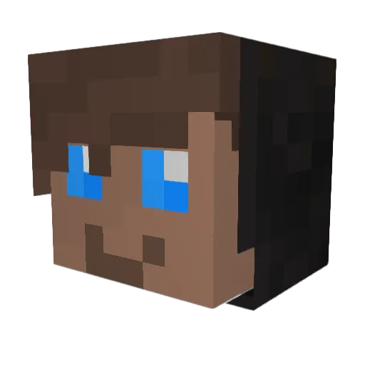 LuckyLipko Minecraft avatar head, 3D render