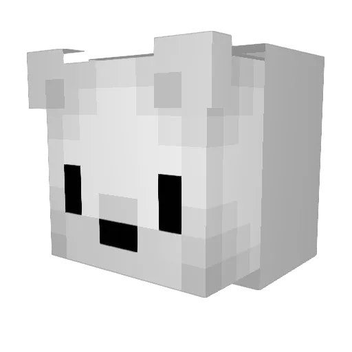 LuckyMau Minecraft avatar head, 3D render