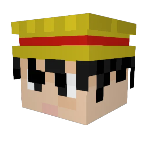 LuckyMyth Minecraft avatar head, 3D render