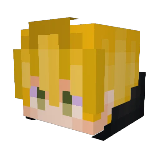 LuckyMythic Minecraft avatar head, 3D render