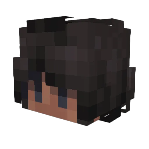 LuckyOmega Minecraft avatar head, 3D render