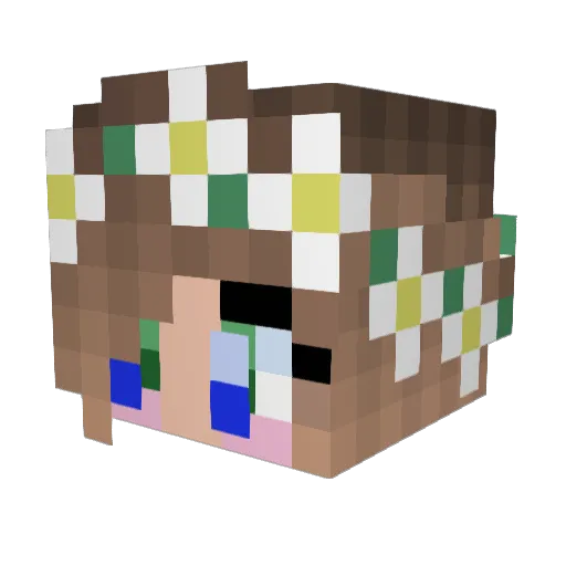 LuckyOne1113 Minecraft avatar head, 3D render