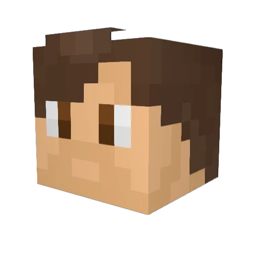 LuckyOwl2002 Minecraft avatar head, 3D render