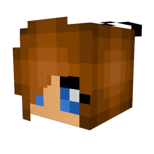 LuckyPvP Minecraft avatar head, 3D render