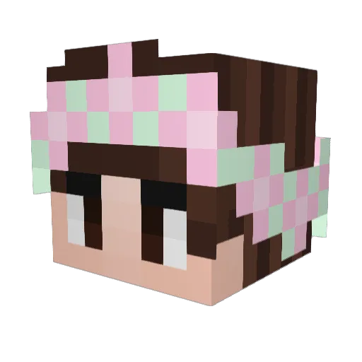 LuckyRabbit15 Minecraft avatar head, 3D render