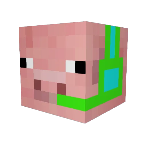 LuckyRudy Minecraft avatar head, 3D render