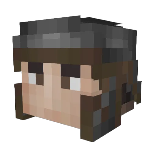 LuckySeven742 Minecraft avatar head, 3D render