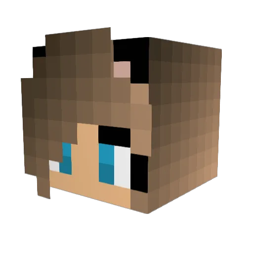 LuckySkylight Minecraft avatar head, 3D render