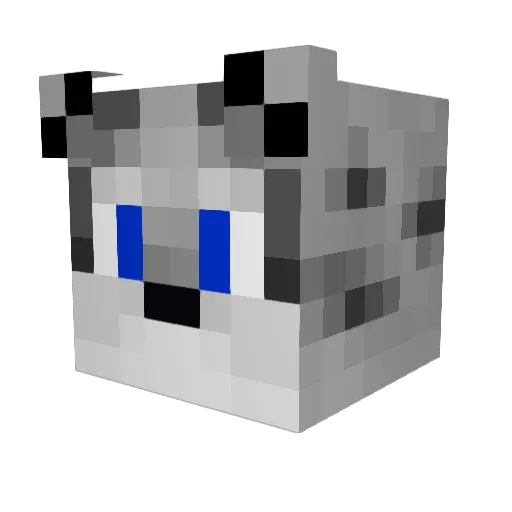 LuckySnowLeopard Minecraft avatar head, 3D render