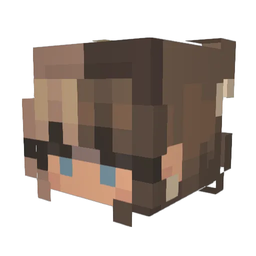 LuckySprout123 Minecraft avatar head, 3D render
