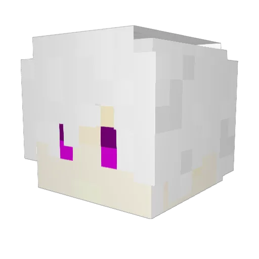 LuckySuzi Minecraft avatar head, 3D render