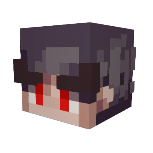 LuckyTheBunny Minecraft avatar head, 3D render