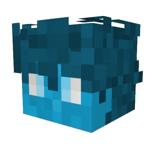 LuckyWire147 Minecraft avatar head, 3D render