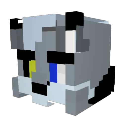 LuckyX96 Minecraft avatar head, 3D render