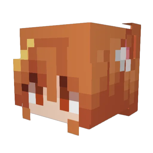 LuckyZVT Minecraft avatar head, 3D render