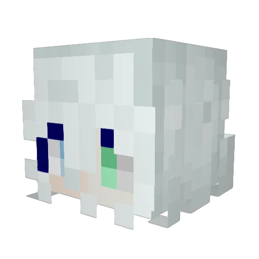 Lucky_Axolotl Minecraft avatar head, 3D render