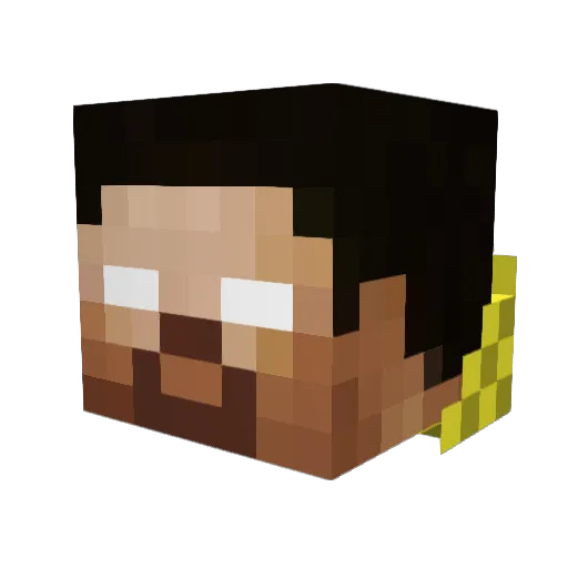 Lucky_Braine Minecraft avatar head, 3D render