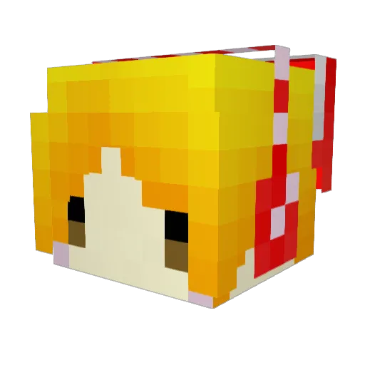 Lucky_Cute Minecraft avatar head, 3D render