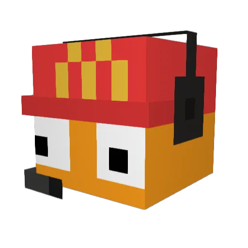 Lucky_Dambi Minecraft avatar head, 3D render