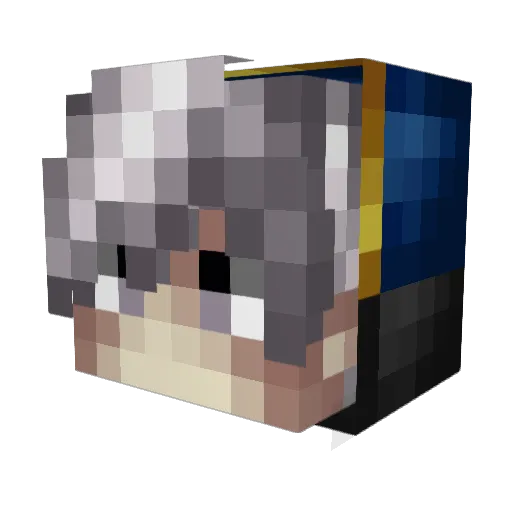 Lucky_Egg Minecraft avatar head, 3D render