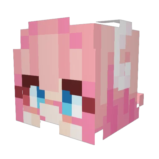 Lucky_Freja Minecraft avatar head, 3D render