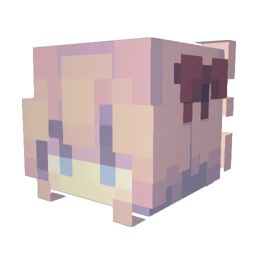 Lucky_Hao Minecraft avatar head, 3D render