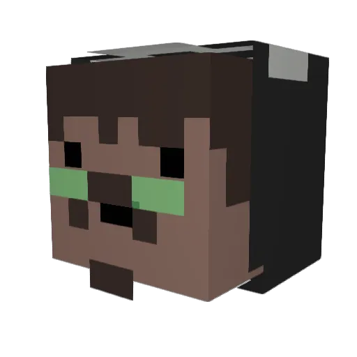 Lucky_Jayo Minecraft avatar head, 3D render