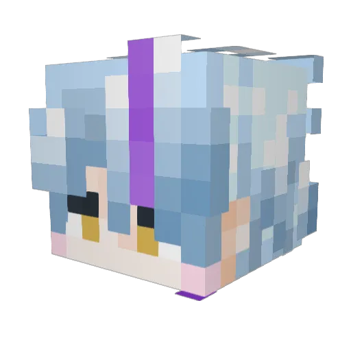 Lucky_Luc1_ Minecraft avatar head, 3D render