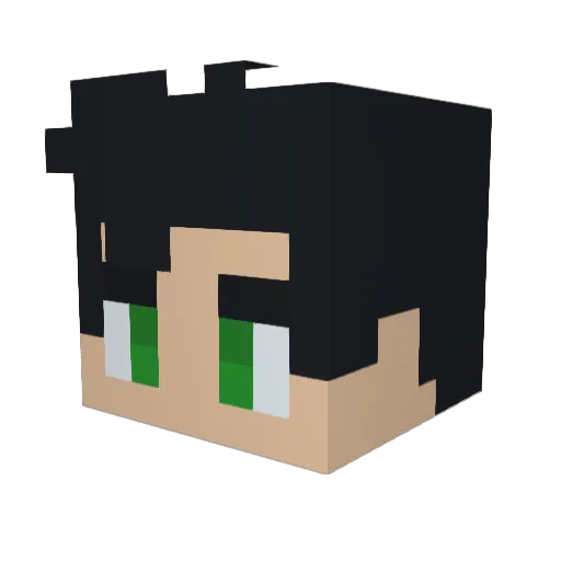 Lucky_Maker Minecraft avatar head, 3D render