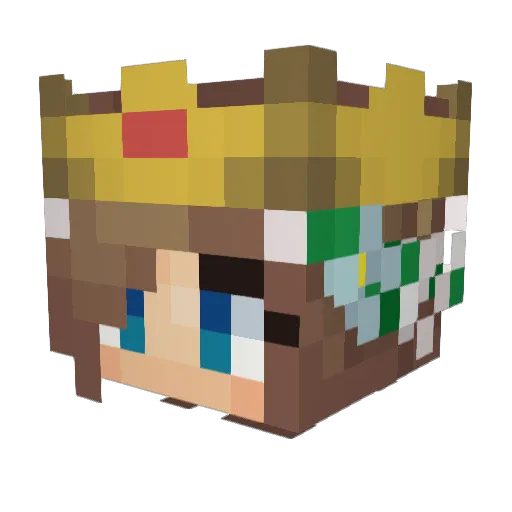 Lucky_Morning Minecraft avatar head, 3D render