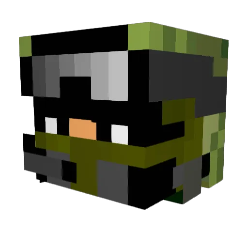 Lucky_One20 Minecraft avatar head, 3D render