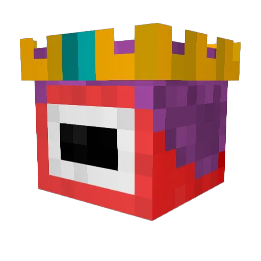 Lucky_brick Minecraft avatar head, 3D render