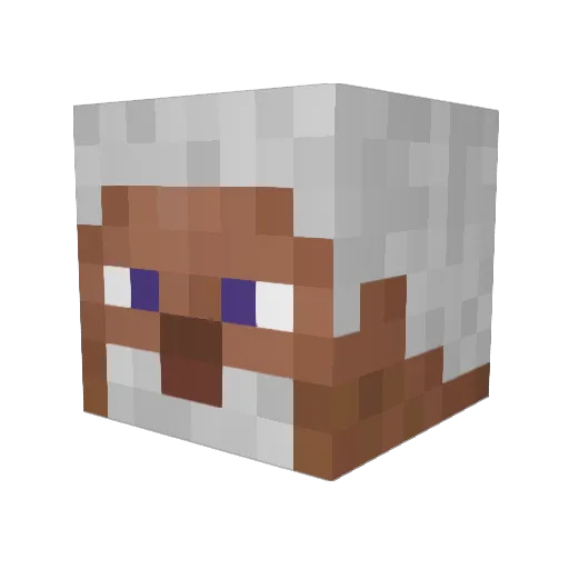 Lucky_peters Minecraft avatar head, 3D render