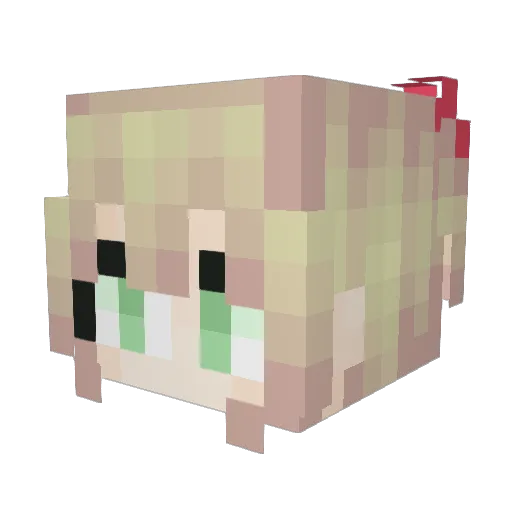 Lucky_yuan Minecraft avatar head, 3D render