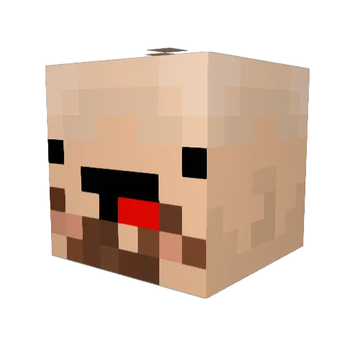 Luckyblocksl101 Minecraft avatar head, 3D render