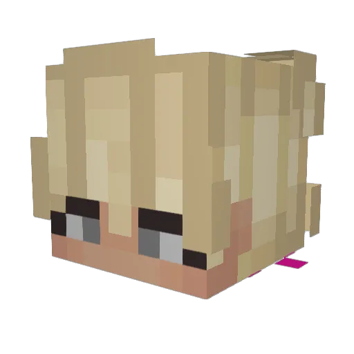 Luckycat004 Minecraft avatar head, 3D render