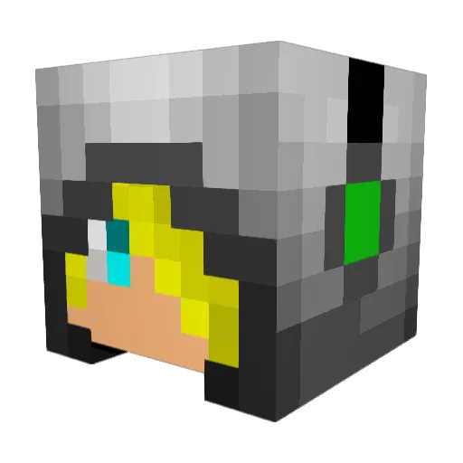 Luckychouky Minecraft avatar head, 3D render