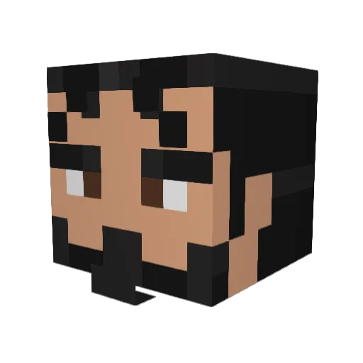 Luckycow124 Minecraft avatar head, 3D render