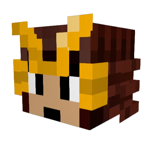 Luckydude39 Minecraft avatar head, 3D render