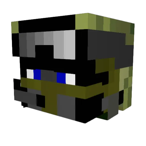 Luckyf7777 Minecraft avatar head, 3D render